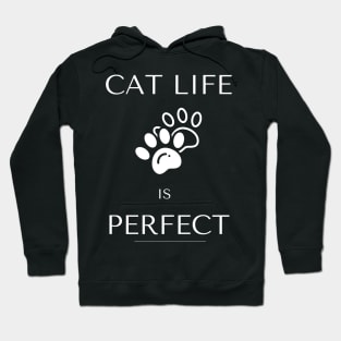 Cat life is perfect funny saying Hoodie